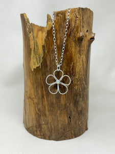Opal Flower Pendant