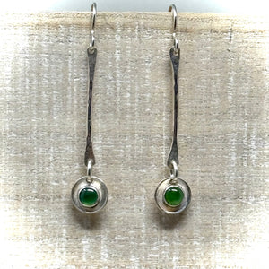 Green Serpentine Drop Earrings