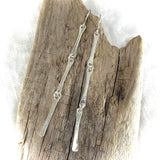 Triple Silver Bar Earrings