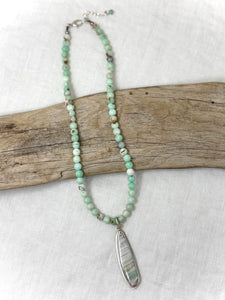 Saturn Agate Chalcedony Necklace
