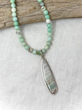 Saturn Agate Chalcedony Necklace