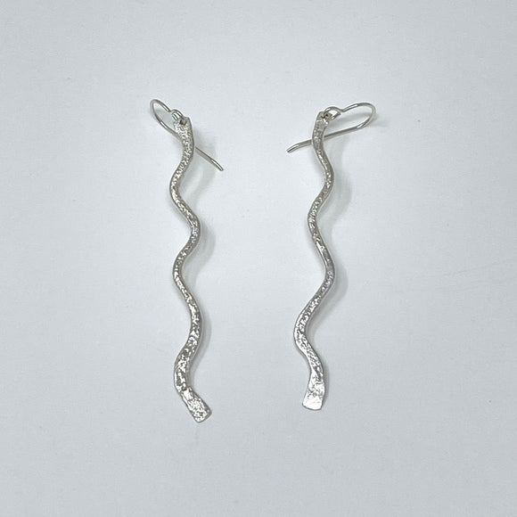 Silver Wave Earings