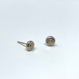 Silver & Gold Pebble Studs