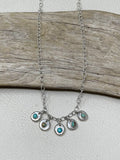 Arkansas Turquoise Pebble Charm Necklace